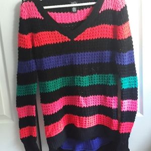 Multi colored striped sweater